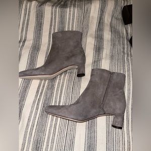 Vince Hilda Suede zip booties.Size 6.5 brand new never worn. Gray/brown in color